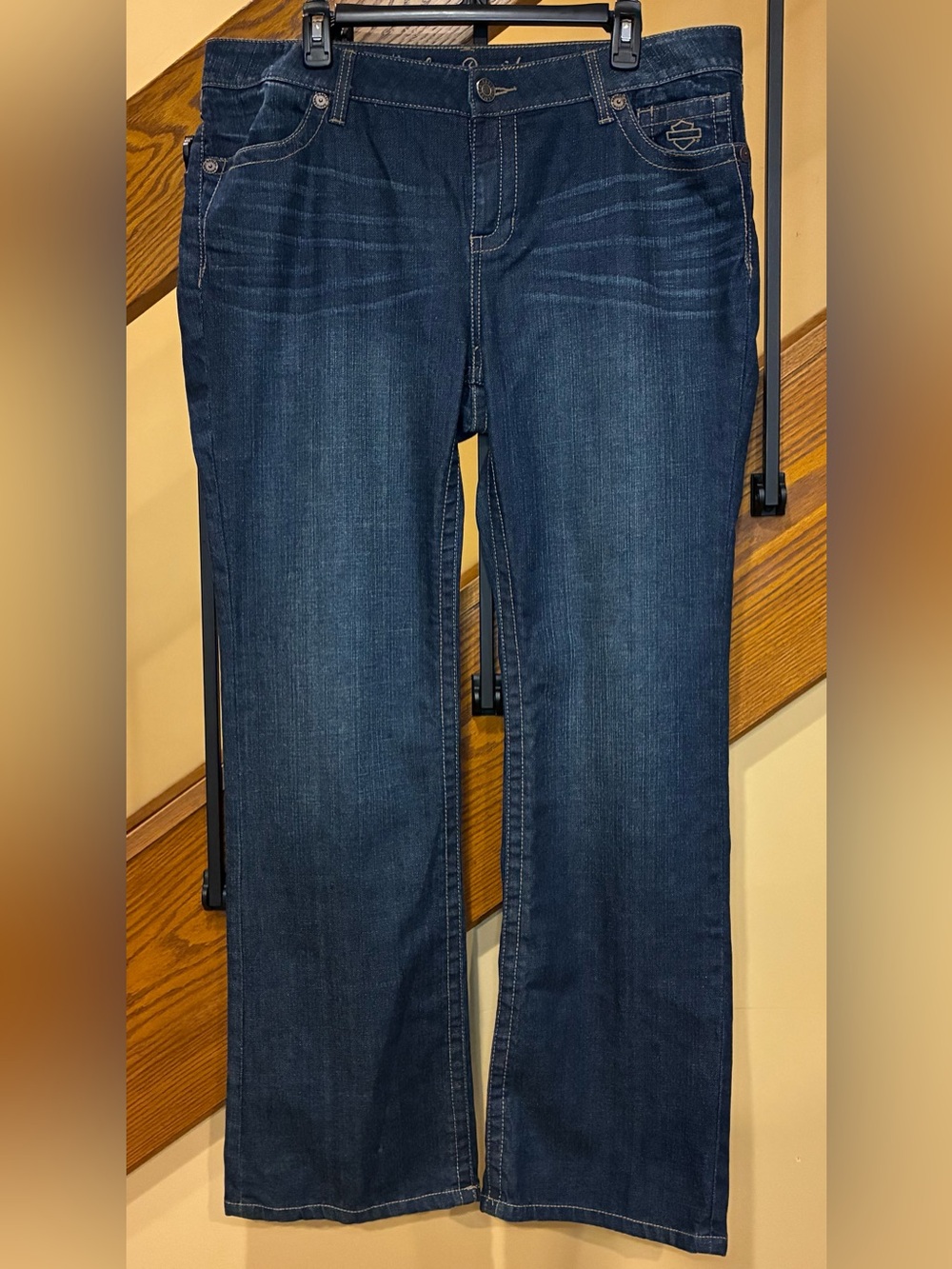 Harley-Davidson Jeans Women’s Dark Wash Blue Denim Stretch Sz 18
